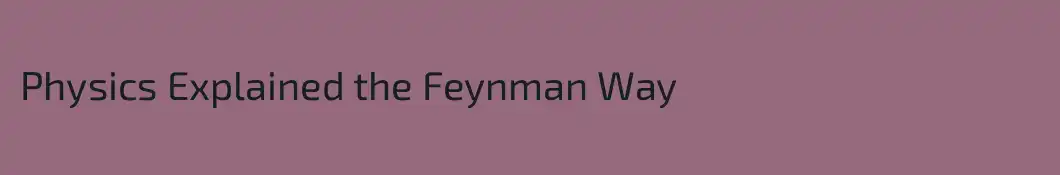 Physics Explained the Feynman Way